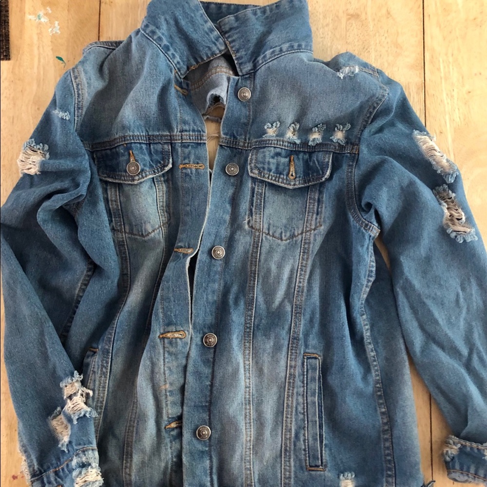 Distressed Denim Jacket - Picture 2 of 3